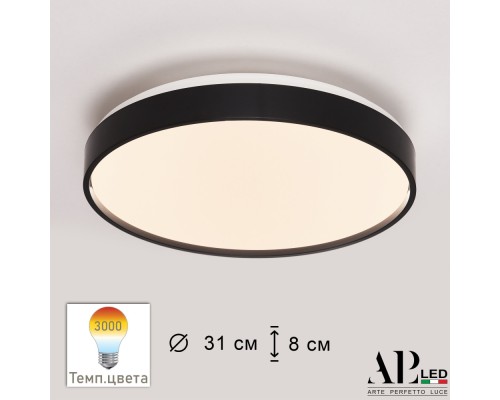 Потолочный светильник Toscana 3315.XM302-1-328/18W/3K Black APL LED