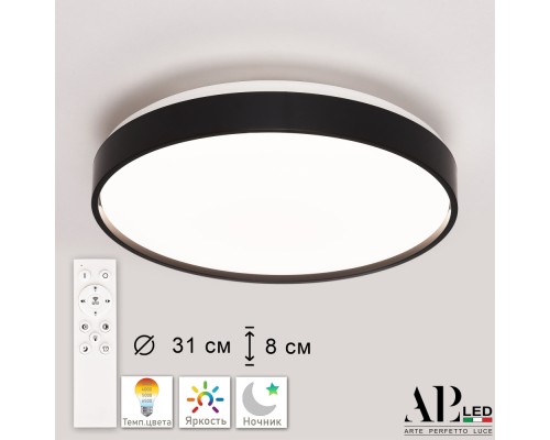 Потолочный светильник Toscana 3315.XM302-2-328/18W Black APL LED