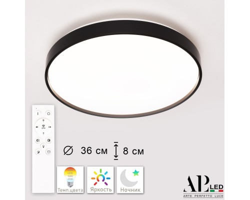 Потолочный светильник Toscana 3315.XM302-2-374/24W Black APL LED