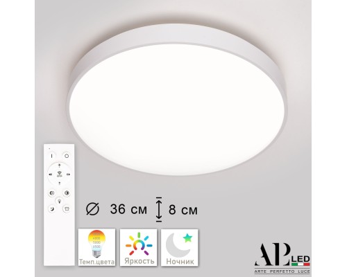 Потолочный светильник Toscana 3315.XM302-2-374/24W White APL LED
