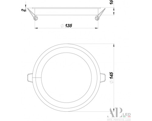 Точечный светильник Ingrid 3322.LDY12016/12W/4K APL LED