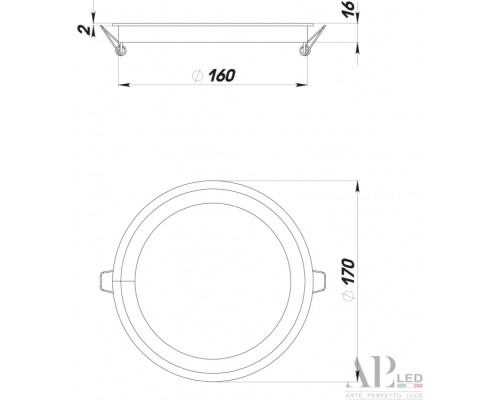 Точечный светильник Ingrid 3322.LDY16016/16W/6K APL LED