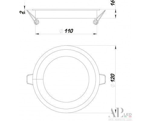 Точечный светильник Ingrid 3322.LDY9016/9W/6K APL LED