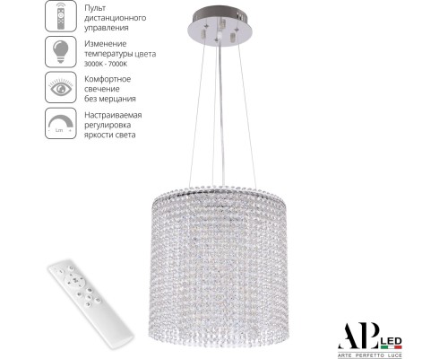 Подвесная люстра Sicilia SH01.35.A.LED-DIM.Ni APL LED