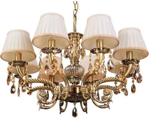 Подвесная люстра Sylvia L.8110-8BR CRISTAL-SHADE Abrasax