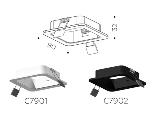 Основание для встраиваемого светильника C C7901 Ambrella