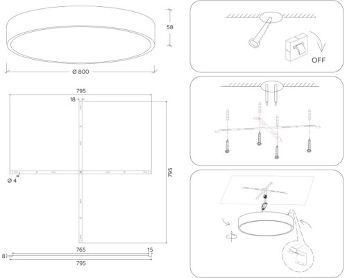 Потолочный светильник Orbital Air Alum FV5541 Ambrella