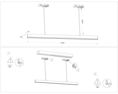 Трековый светильник Track System GL6787 Ambrella