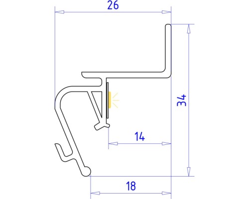 Профиль для светодиодной ленты Illumination GP4100BK Ambrella