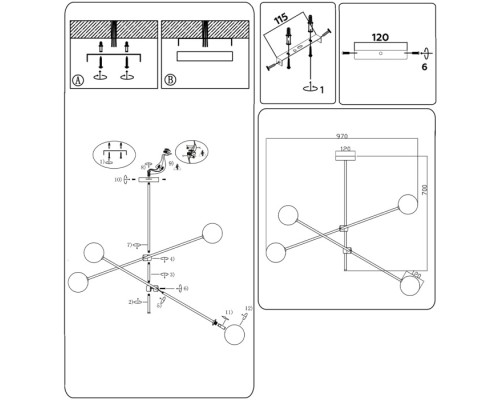Потолочная люстра Traditional TR2505 Ambrella