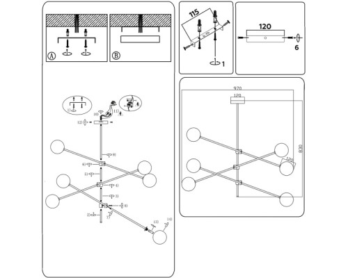 Потолочная люстра Traditional TR2512 Ambrella
