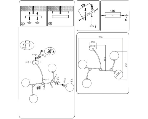Потолочная люстра Traditional TR2544 Ambrella