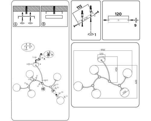 Потолочная люстра Traditional TR2546 Ambrella