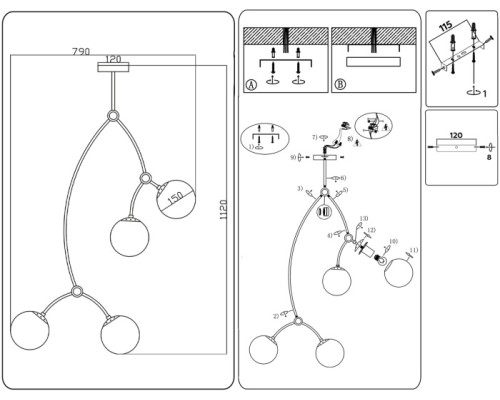 Потолочная люстра Traditional TR2572 Ambrella