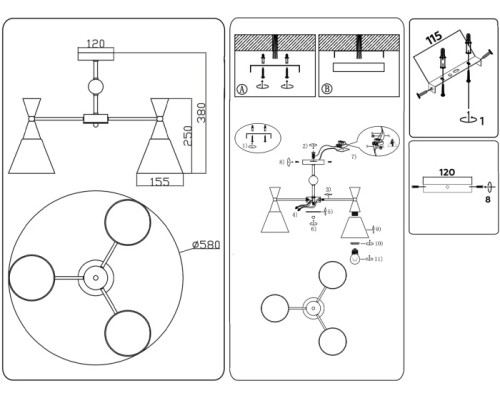 Потолочная люстра Traditional TR3164 Ambrella