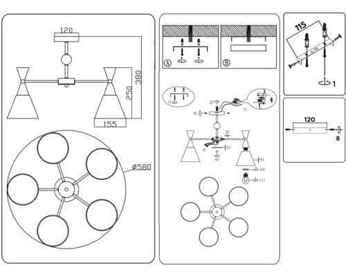 Потолочная люстра Traditional TR3165 Ambrella