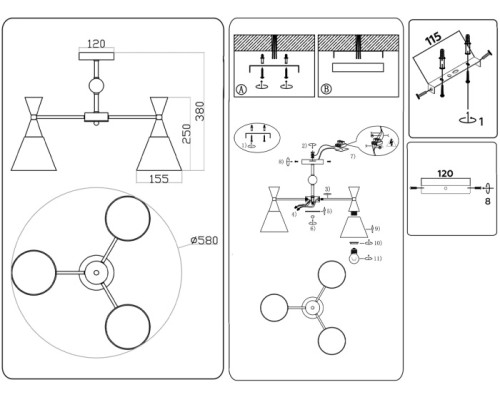 Потолочная люстра Traditional TR3169 Ambrella