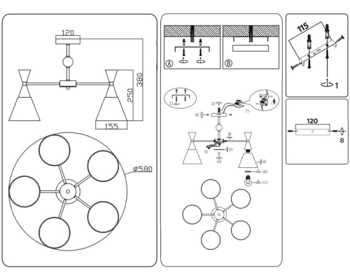 Потолочная люстра Traditional TR3171 Ambrella