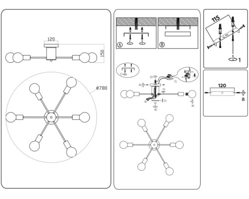 Потолочная люстра Traditional TR80401 Ambrella