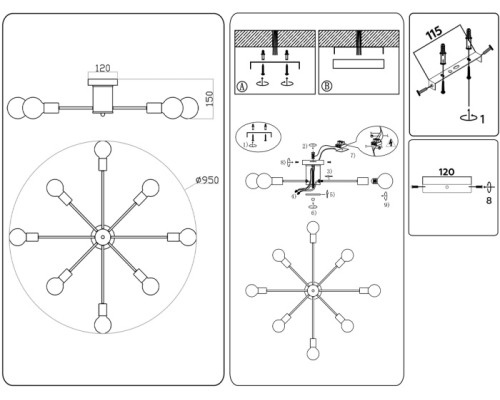 Потолочная люстра Traditional TR80411 Ambrella