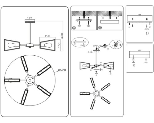 Потолочная люстра Traditional TR80495 Ambrella