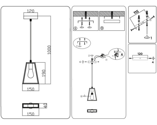 Подвесной светильник Traditional TR80497 Ambrella