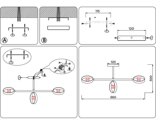 Потолочная люстра TRADITIONAL TR8228 Ambrella