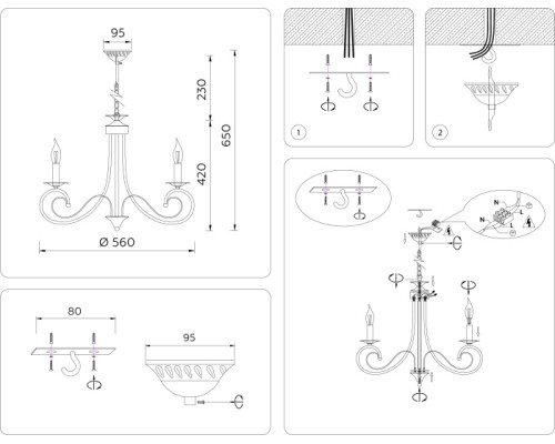 Подвесная люстра Modern TR9606 Ambrella