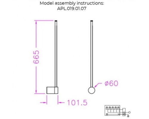 Бра Merian APL.019.01.07 Aployt