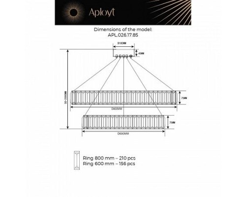 Подвесной светильник Nicoletta APL.026.13.85 Aployt