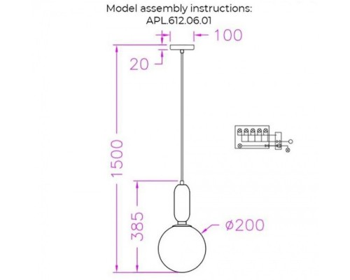 Подвесной светильник Aniela APL.612.06.01 Aployt