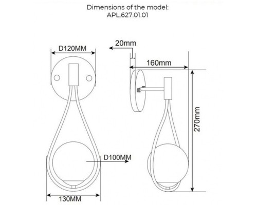 Бра Enn APL.627.01.01 Aployt
