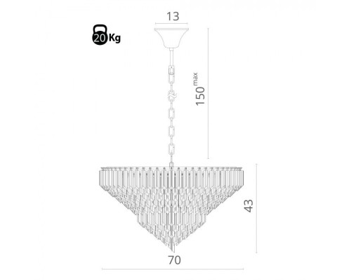 Подвесная люстра Frizzante 1683/01 LM-10 Arte Lamp