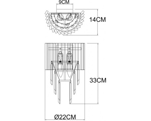 Бра Muscida A1004AP-2SI Arte Lamp