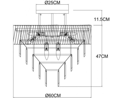 Потолочная люстра Muscida A1004PL-10SI Arte Lamp