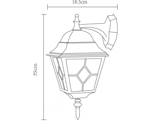 Настенный фонарь уличный Berlin A1012AL-1BN Arte Lamp