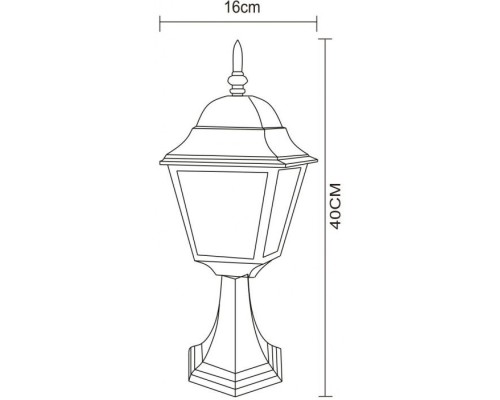 Наземный фонарь Bremen A1014FN-1BK Arte Lamp