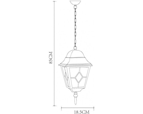 Уличный подвесной светильник Berlin A1015SO-1BN Arte Lamp