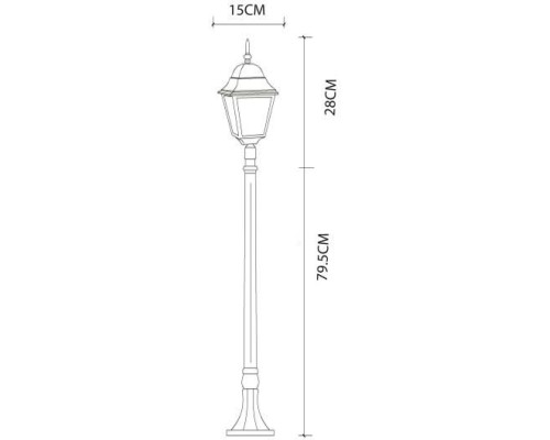 Наземный фонарь Bremen A1016PA-1BK Arte Lamp