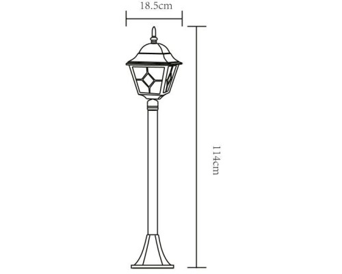 Наземный фонарь Berlin A1016PA-1BN Arte Lamp
