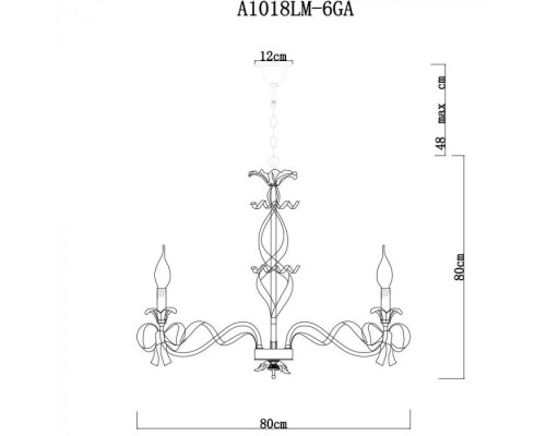 Подвесная люстра Olivia A1018LM-6GA Arte Lamp