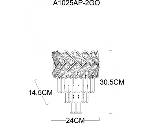 Настенный светильник Aisha A1025AP-2GO Arte Lamp