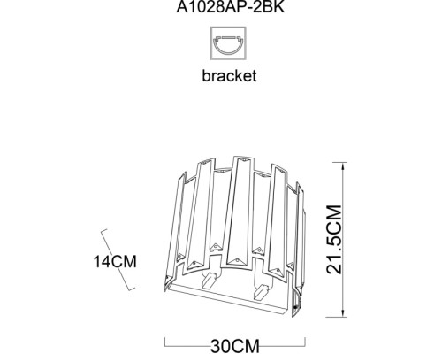 Настенный светильник Amber A1028AP-2BK Arte Lamp