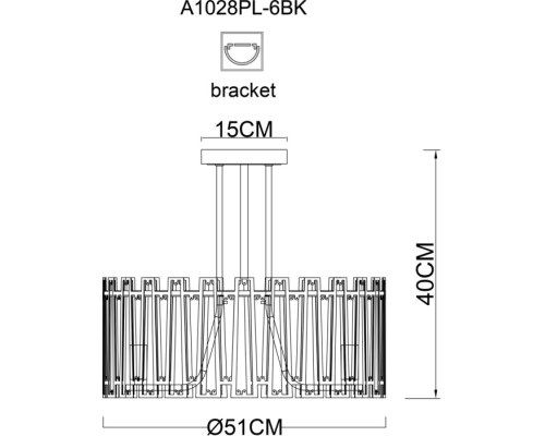 Потолочная люстра Amber A1028PL-6BK Arte Lamp