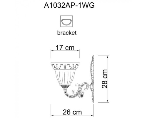 Бра Delizia A1032AP-1WG Arte Lamp