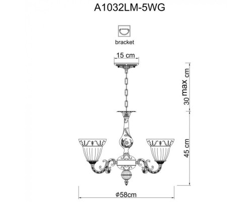 Подвесная люстра Delizia A1032LM-5WG Arte Lamp