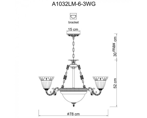 Подвесная люстра Delizia A1032LM-6-3WG Arte Lamp