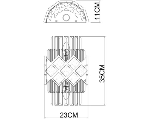 Настенный светильник Amelia A1039AP-2BK Arte Lamp