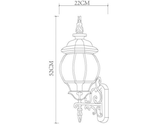 Настенный фонарь уличный Atlanta A1041AL-1BG Arte Lamp