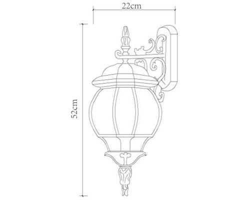 Настенный фонарь уличный Atlanta A1042AL-1BN Arte Lamp